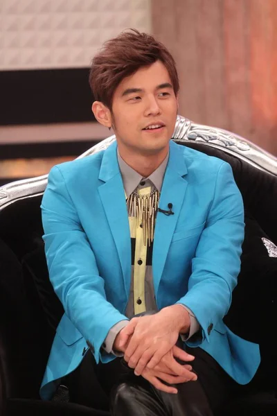 Cantante Actor Taiwanés Jay Chou Reacciona Durante Registro Programa Televisión — Foto de Stock