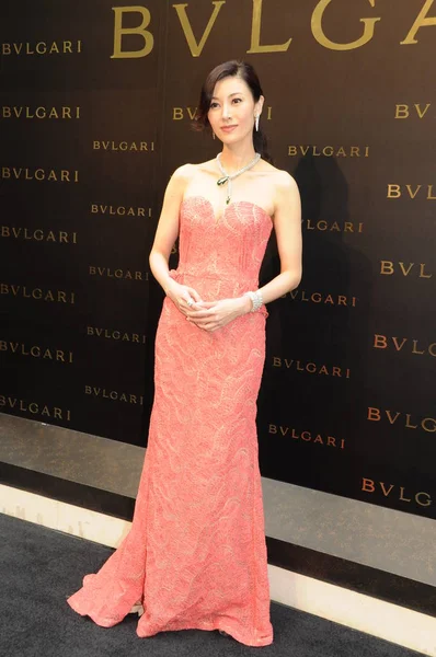 Actrice Hong Kong Michelle Lee Pose Lors Une Cérémonie Coupe — Photo