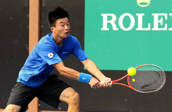 China Hits Return Danai Udomchoke Thailand Mens Singles Final Asia — Stock Photo, Image