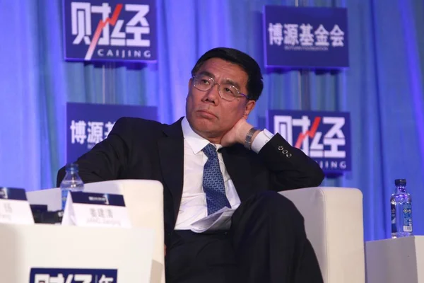 Jiang Jianqing Prezes Industrial Commercial Bank China Icbc Uczęszcza Caijing — Zdjęcie stockowe
