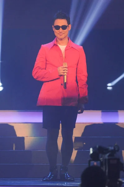 Cantante Hong Kong Jacky Cheung Actúa Durante Concierto Conmemorativo Miss — Foto de Stock