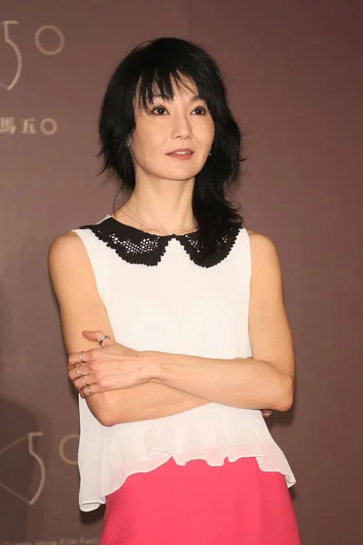 Hong Konglu Aktris Maggie Cheung Bir Basın Toplantısında Büyükelçi Olarak — Stok fotoğraf