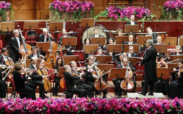 Indian Conductor Zubin Mehta Right First Row Performs New Year — Stockfoto