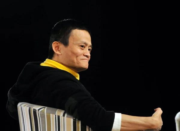 Jack Yun Presidente Ceo Alibaba Group Analiza Durante Diálogo Universidad —  Fotos de Stock