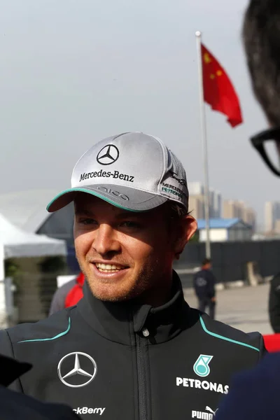 Der Deutsche Fahrer Nico Rosberg Von Mercedes Wird April 2013 — Stockfoto