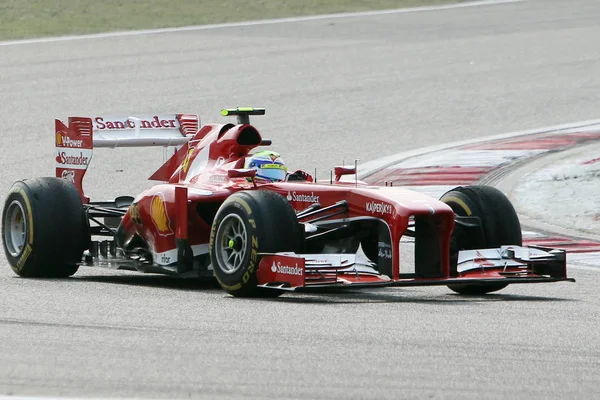 Бразильський Водій Феліпе Маса Ferrari Конкурує 2013 Формули Гран Прі — стокове фото