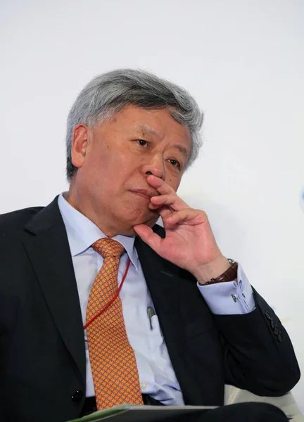 Jin Liqun Presidente Del Banco Asiático Inversión Infraestructuras Baii Asiste — Foto de Stock