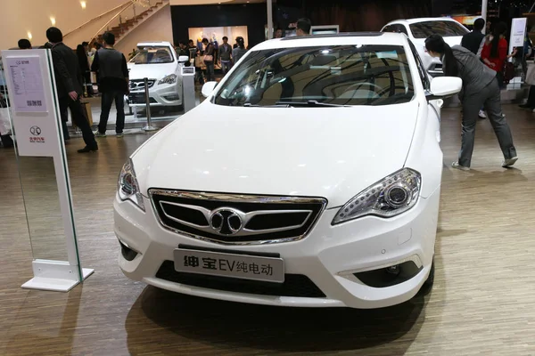 Carro Elétrico Senova Baic Motor Exibido Durante 15Th Shanghai International — Fotografia de Stock