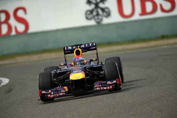 Німецький Водій Себастьян Феттель Red Bull Racing Конкурує Під Час — стокове фото