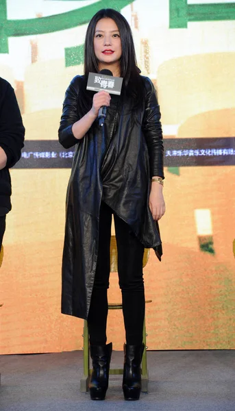 Actrice Réalisatrice Chinoise Zhao Wei Exprime Lors Une Conférence Presse — Photo