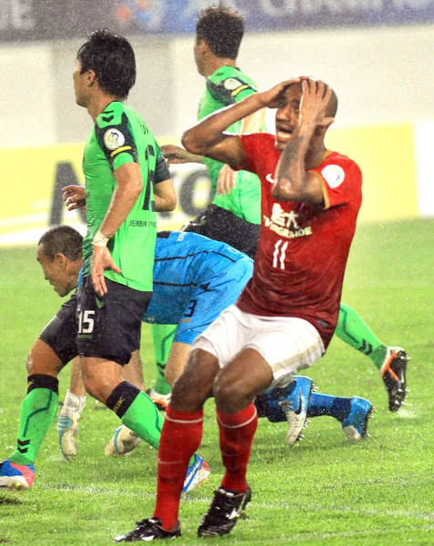 Muriqui Chinas Guangzhou Evergrande Shouts Losing Goal South Koreas Jeonbuk — Stock Photo, Image