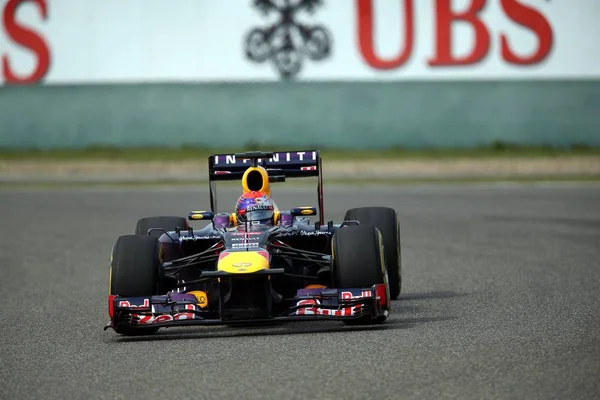 Piloto Alemán Sebastian Vettel Red Bull Racing Compite Durante Sesión — Foto de Stock