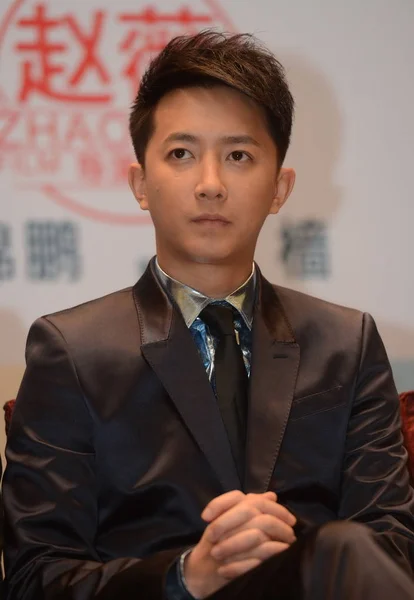 Der Chinesische Sänger Und Schauspieler Han Geng Reagiert Während Einer — Stockfoto