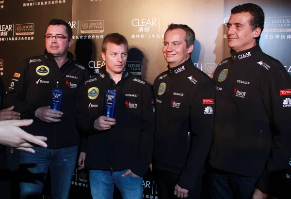 Fins Formule Coureur Kimi Raikkonen Tweede Van Links Van Lotus — Stockfoto
