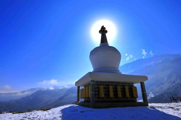 Una Pagoda Stata Vista Shenmulei Villaggio Tibetano Nella Contea Baoxing — Foto Stock