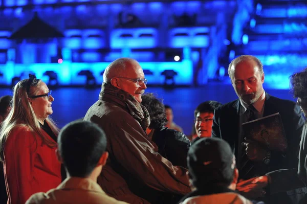 Russische Regisseur Nikita Mikhalkov Front Center Maakt Van Rechtswege Het — Stockfoto