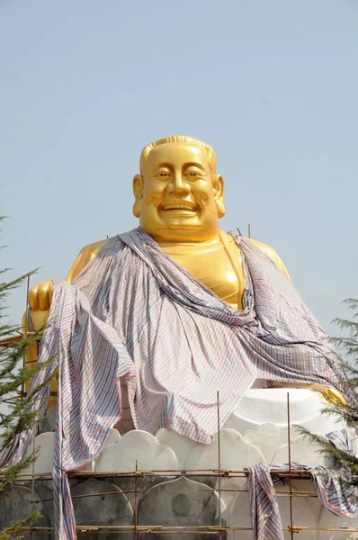 Enorme Estatua Del Fundador Los Parques Como Buda Representa Longhua — Foto de Stock