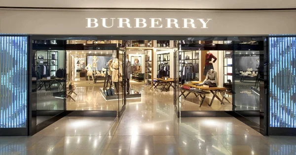 Vista Tienda Insignia Burberry Hong Kong China Noviembre 2012 —  Fotos de Stock