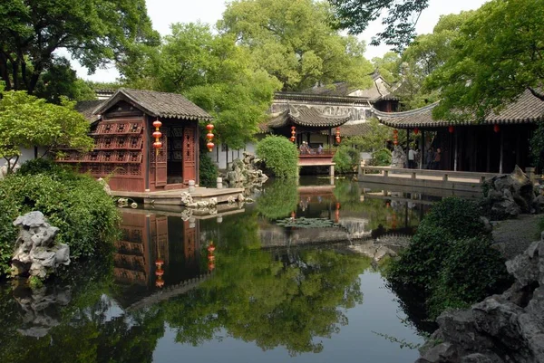 Vista Jardim Tuisi Cidade Tongli Cidade Suzhou Leste Província Chinas — Fotografia de Stock