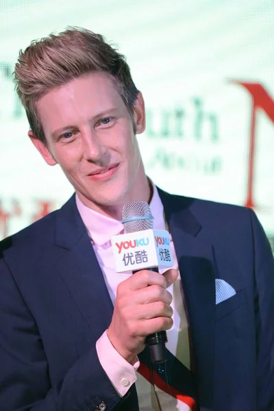 American Actor Gabriel Mann Series Revenge Reacts Press Conference Beijing — Stock Photo, Image