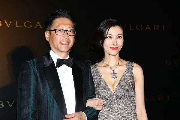 Hong Kong Actress Michelle Lee Right Her Husband Julian Hsu — Stock Photo, Image
