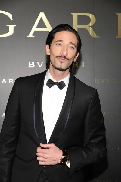 Actor Adrien Brody Poses Arrives Party Opening 10Th Anniversary Bulgari — Stock Photo, Image