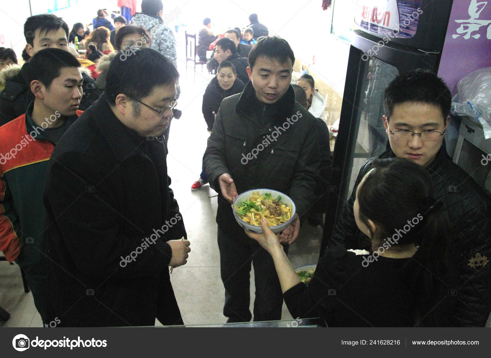 Residents Queue Eat Noodles Restaurant Restaurant Owner Which Had