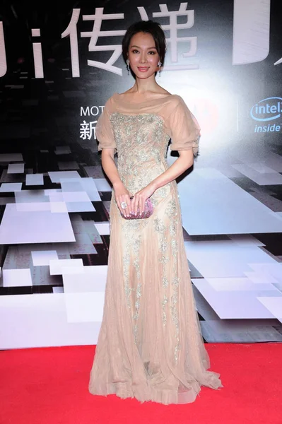 Chinese Actrice Chen Shu Glimlacht Rode Loper Als Voor 2012 — Stockfoto