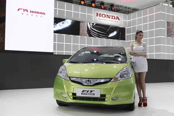 Modell Jelent Stand Gac Honda Alatt China Guangzhou Nemzetközi Automobil — Stock Fotó