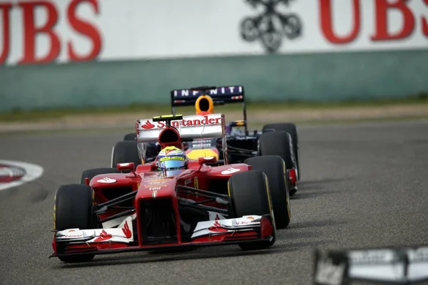 Piloto Brasileiro Fórmula Felipe Massa Ferrari Compete Durante Sessão Qualificação — Fotografia de Stock