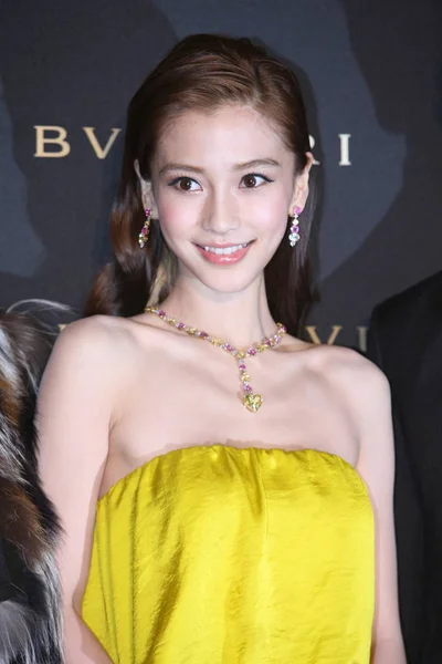 Hong Kong Schauspielerin Angelababy Lächelt Bei Der Eröffnung Des Bvlgari — Stockfoto