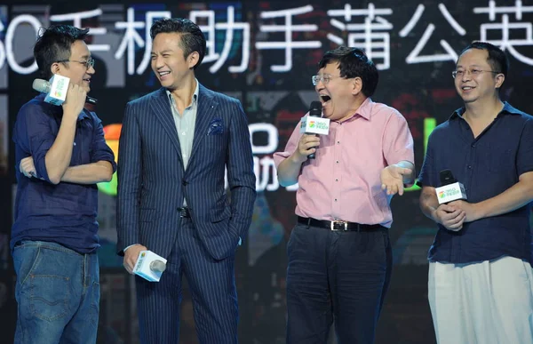 Left Chinese Director Screenwriter Baimei Actor Deng Chao Angel Investor — Stockfoto