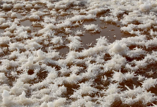 Vista Glaubers Sal Superfície Yuncheng Salt Lake Também Conhecido Como — Fotografia de Stock