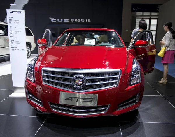 Cadillac Ats General Motors Exibido Durante Uma Exposição Automóveis Chongqing — Fotografia de Stock