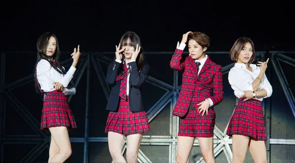 Membros Girl Group Sul Coreano Apresentam Concerto Smtown Live World — Fotografia de Stock