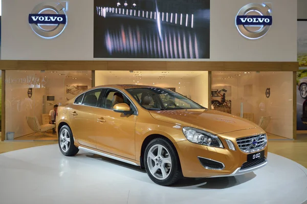 Ein Volvo S60 Auto Wird Während Der Hainan Internationalen Automobil — Stockfoto