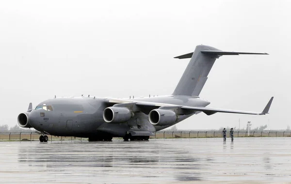 Boeing Globemaster Iii Large Military Transport Aircraft Pictured Zhuhai Jinwan — 图库照片