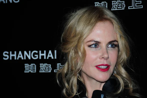 Nicole Kidman Ausztrál Színésznő Jelent Mint Megérkezik Kínai Divat Divatos — Stock Fotó