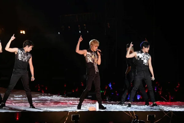 Boy Group Sud Coréen Jyj Produit Lors Concert Leur Tournée — Photo