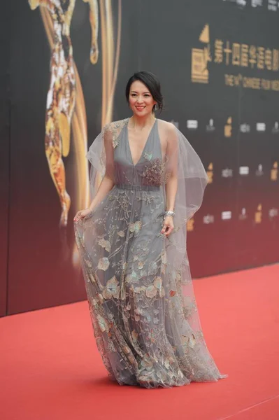 Κινέζα Ηθοποιός Ζανγκ Ζιγί Φτάνει Στο Κόκκινο Χαλί Για Την — Φωτογραφία Αρχείου