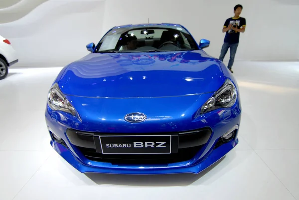 Subaru Brz Exhibe Durante Una Exposición Automóviles Ciudad Qingdao Este — Foto de Stock