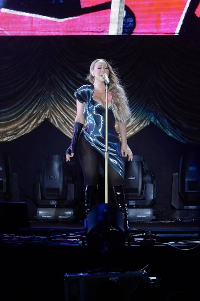 Cantante Estadounidense Mariah Carey Actúa Concierto Taipei Taiwán Octubre 2014 — Foto de Stock