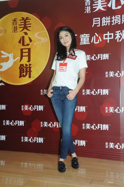 Kelly Chen Chanteuse Actrice Hong Kong Pose Lors Événement Caritatif — Photo