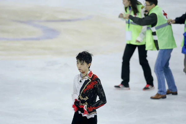 Hanyu Yuzuru Japonya Ile Yan Han Çin Lexus Kupası Sırasında — Stok fotoğraf