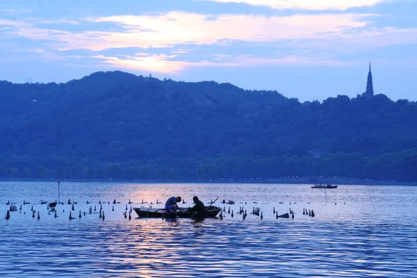 Vista Lago Oeste Cidade Hangzhou Leste Província Chinas Zhejiang Junho — Fotografia de Stock