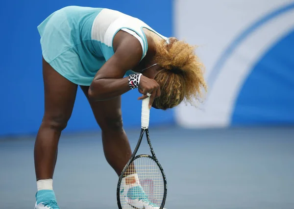Serena Williamsová Usa Cítí Nepříjemně Když Ona Soutěží Proti Alize — Stock fotografie