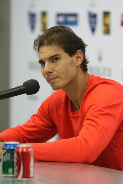 Rafael Nadal Spagna Partecipa Una Conferenza Stampa Dopo Essere Stato — Foto Stock