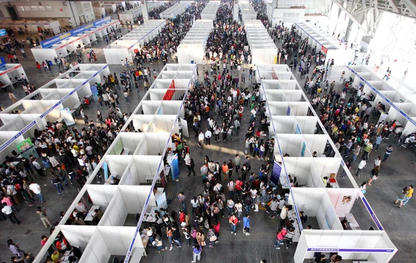 Kinesiske Uteksaminerte Offentlige Rom Jobbmesse Nanjing Øst Chinas Jiangsu Provinsen – stockfoto