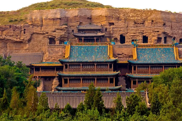 Ansicht Der Yungang Grotten Der Stadt Datong Provinz Shanxi Nordchina — Stockfoto