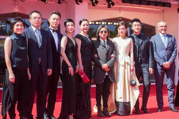 Tercera Izquierda Derecha Actor Chino Zhang Actriz Anfitriona Hong Kong — Foto de Stock